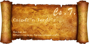Csipán Teréz névjegykártya